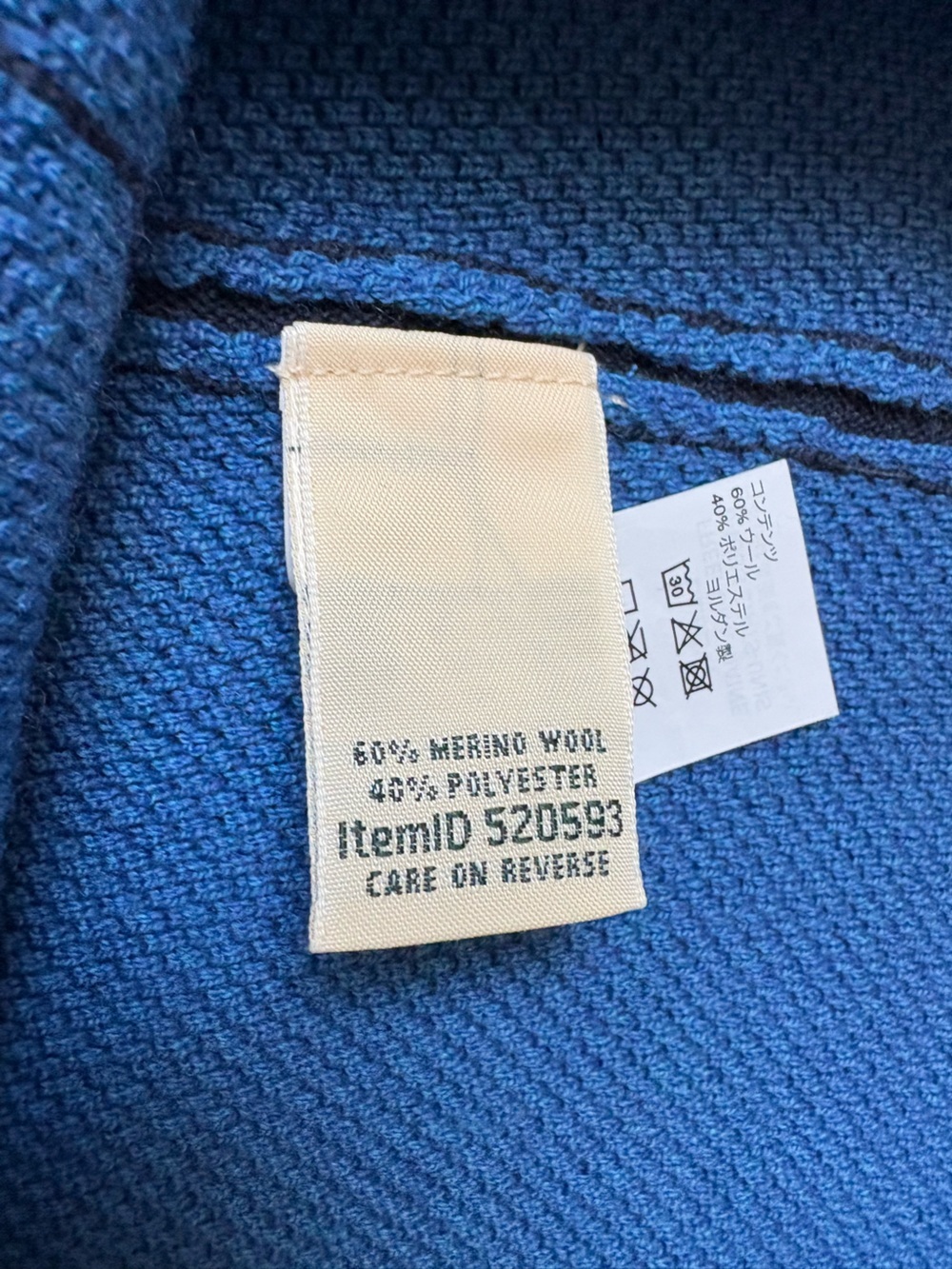 L.L. Bean Blue Fleece Quarter-Zip with Black Trim Sz M Athleisure Outdoor Hike - Picture 4 of 7